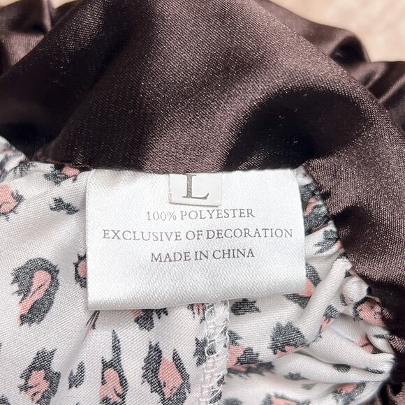 Leopard Print Layered Ruffled Mesh Mini Skirt Brown High Waisted Animal Print - Picture 5 of 7